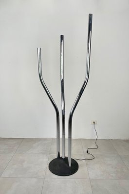 Italian Adjustable Floor Lamp in Chrome by Reggiani, 1970s-LYQ-1297042