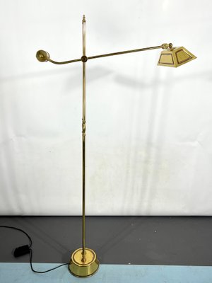 Italian Adjustable Solid Brass Floor Lamp, 1970s-OT-1298489