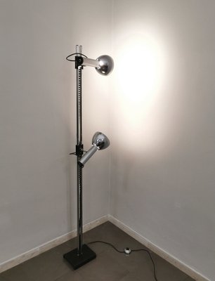 Italian Aluminum & Chromed Metal Floor Lamp from Luci Italia, 1970s-ZST-1219614