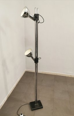 Italian Aluminum & Chromed Metal Floor Lamp from Luci Italia, 1970s-ZST-1219614