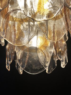 Italian Amber Murano Crostoli Glass Chandelier from Mazzega, 1990s-FHZ-1275666