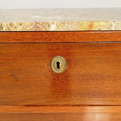 Italian Antique Brass and Marble Chest of Drawers, 1900s-GDD-2034359