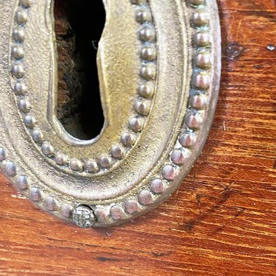 Italian Antique Brass and Marble Chest of Drawers, 1900s-GDD-2034359