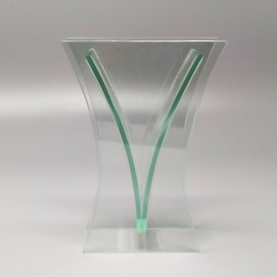 Italian Aquamarine Crystal Vase, 1960s-QGR-874389