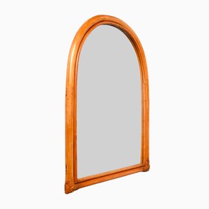 Italian Arch-Shaped Mirror with Double Bamboo Wicker Frame, 1970s-JDR-1450863