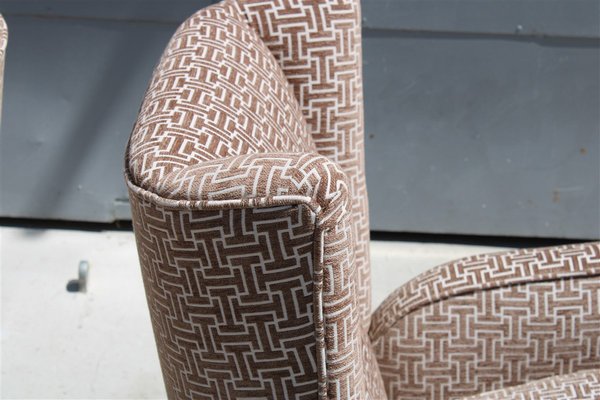 Italian Armchair in Geometric Velvet by Paolo Buffa, 1950s, Set of 2-EH-1263777