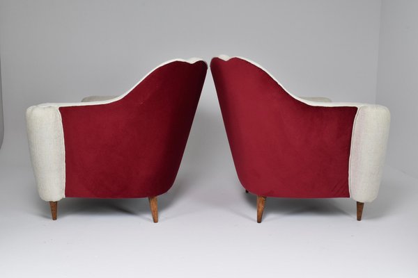 Italian Armchairs attributed to Gio Ponti, 1950s, Set of 2-GXL-1418913