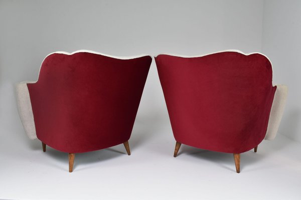 Italian Armchairs attributed to Gio Ponti, 1950s, Set of 2-GXL-1418913