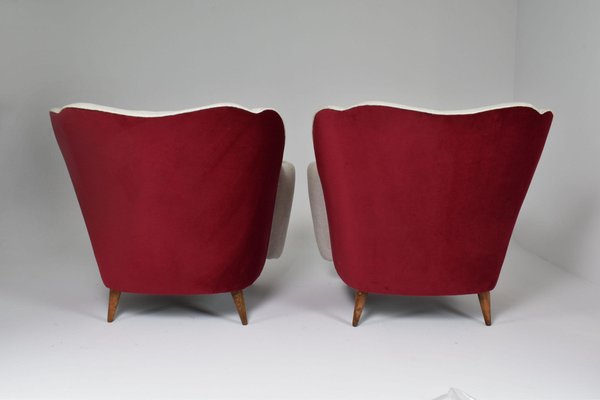 Italian Armchairs attributed to Gio Ponti, 1950s, Set of 2-GXL-1418913