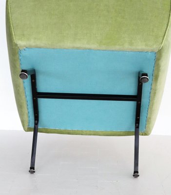 Italian Armchairs in Green Velvet, 1960s, Set of 2-VNE-966128