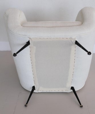 Italian Armchairs with Brass Stiletto Feet, 1960s, Set of 2-VNE-966106