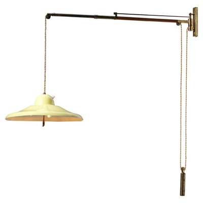 Italian Arredoluce Style Lamp with Yellow Pulley-YU-974140