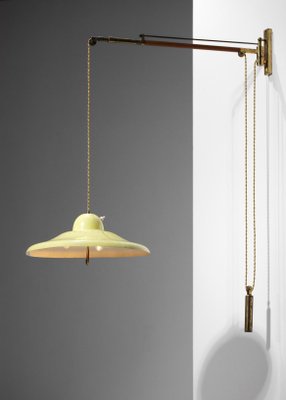 Italian Arredoluce Style Lamp with Yellow Pulley-YU-974140