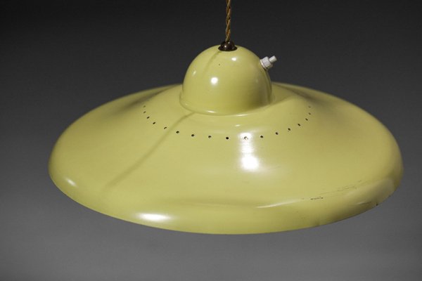 Italian Arredoluce Style Lamp with Yellow Pulley-YU-974140