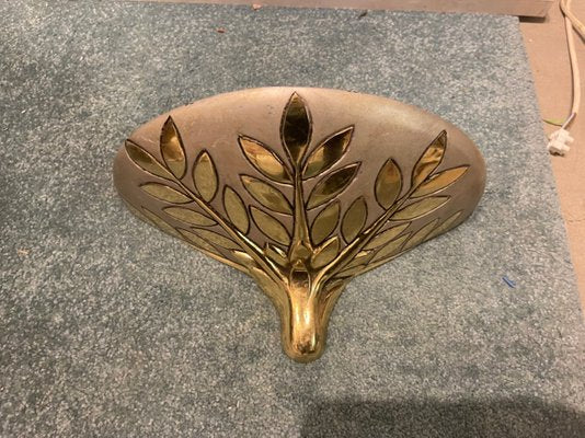 Italian Art Brass Single Sconce, 1970s-JJC-1424435