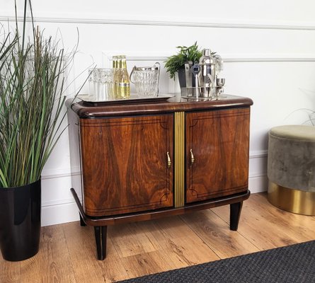 Italian Art Deco Bar Cabinet in Burr Walnut by Paolo Buffa, 1960s-EUP-2026629