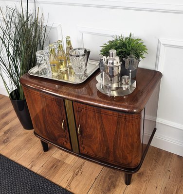 Italian Art Deco Bar Cabinet in Burr Walnut by Paolo Buffa, 1960s-EUP-2026629