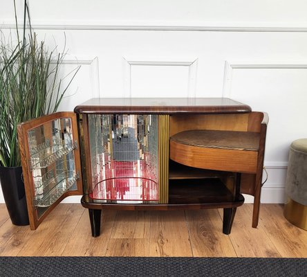 Italian Art Deco Bar Cabinet in Burr Walnut by Paolo Buffa, 1960s-EUP-2026629