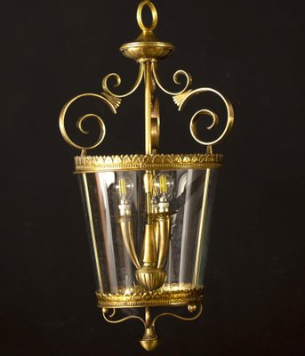 Italian Art Deco Brass Lantern or Pendant, 1940s-MBH-1032440