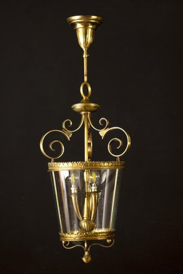 Italian Art Deco Brass Lantern or Pendant, 1940s-MBH-1031747