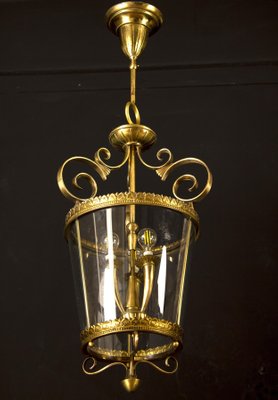 Italian Art Deco Brass Lantern or Pendant, 1940s-MBH-1031747