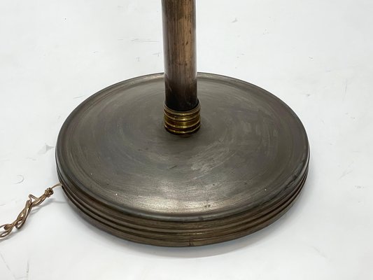 Italian Art Deco Bronzed Metal & Brass Floor Lamp by Pietro Chiesa, 1940s-JDR-1161722