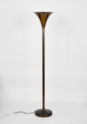 Italian Art Deco Bronzed Metal & Brass Floor Lamp by Pietro Chiesa, 1940s-JDR-1161722