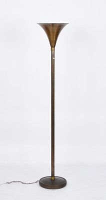 Italian Art Deco Bronzed Metal & Brass Floor Lamp by Pietro Chiesa, 1940s-JDR-1161722