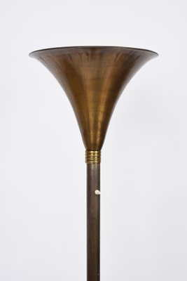 Italian Art Deco Bronzed Metal & Brass Floor Lamp by Pietro Chiesa, 1940s-JDR-1161722