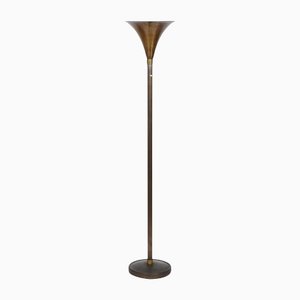 Italian Art Deco Bronzed Metal & Brass Floor Lamp by Pietro Chiesa, 1940s-JDR-1161722