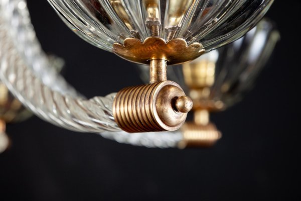 Italian Art Deco Chandelier from Barovier & Toso, 1940s-MBH-1032002