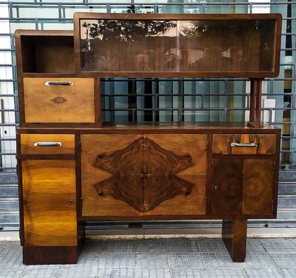 Italian Art Deco Credenza in Walnut-RAQ-1375092