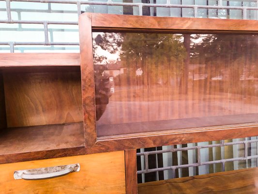 Italian Art Deco Credenza in Walnut-RAQ-1375092