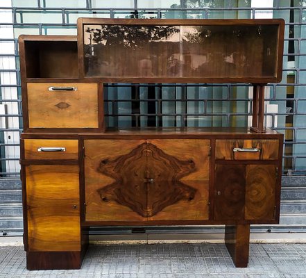 Italian Art Deco Credenza in Walnut-RAQ-1375092