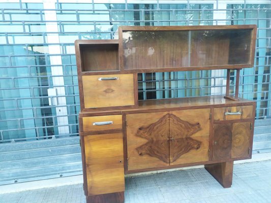 Italian Art Deco Credenza in Walnut-RAQ-1375092