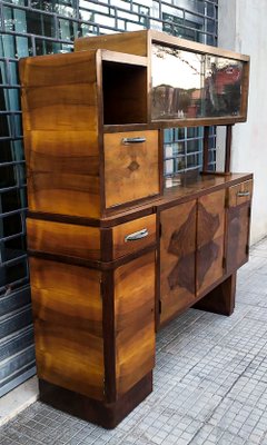 Italian Art Deco Credenza in Walnut-RAQ-1375092