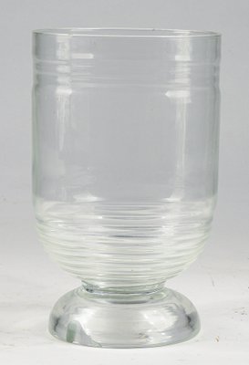 Italian Art Deco Hand Worked Glass Vase, 1940-RAQ-1396113