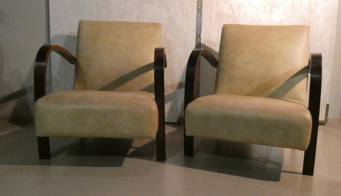 Italian Art Deco Lounge Chairs, 1930s, Set of 2-ERB-699092