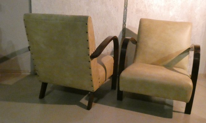 Italian Art Deco Lounge Chairs, 1930s, Set of 2-ERB-699092