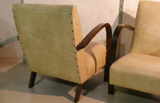 Italian Art Deco Lounge Chairs, 1930s, Set of 2-ERB-699092