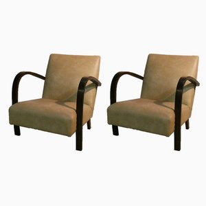 Italian Art Deco Lounge Chairs, 1930s, Set of 2-ERB-699092