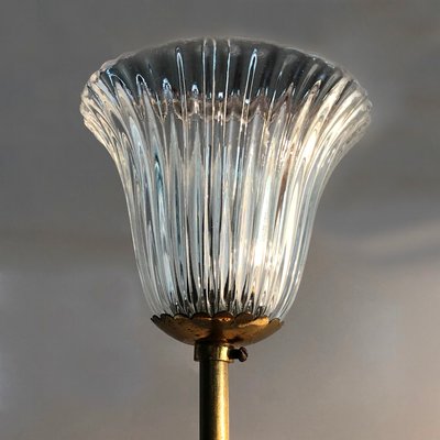 Italian Art Deco Murano Glass Ceiling Lamp from Barovier & Toso, 1940s-HWV-900954