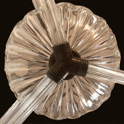 Italian Art Deco Murano Glass Ceiling Light by Ercole Barovier for Barovier & Toso, 1940s-HWV-900959