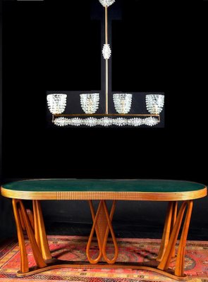 Italian Art Deco Murano Glass Chandelier in the Style of Gio Ponti, 1940s-MBH-1032009