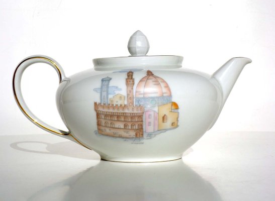 Italian Art Deco Porcelain Tea Service by Guido Andlovitz for Verbano, 1930s, Set of 11-KGD-887892