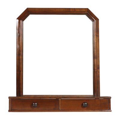 Italian Art Deco Walnut Dressing Table Mirror, 1940s-NJV-585373