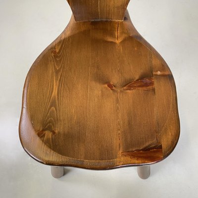 Italian Art Deco Wooden Chair with Rounded Profiles, 1940s-GDD-1757581