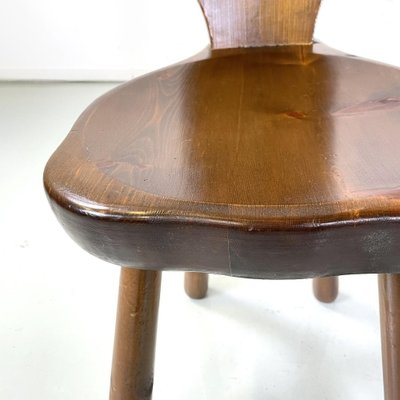 Italian Art Deco Wooden Chair with Rounded Profiles, 1940s-GDD-1757581