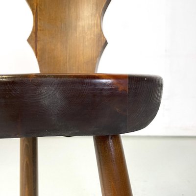 Italian Art Deco Wooden Chair with Rounded Profiles, 1940s-GDD-1757581