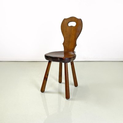 Italian Art Deco Wooden Chair with Rounded Profiles, 1940s-GDD-1757581